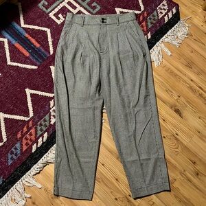 Madewell gingham pleated trousers